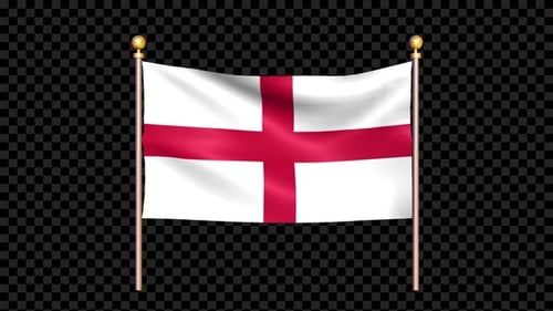 Realistic Waving England Flag Animation