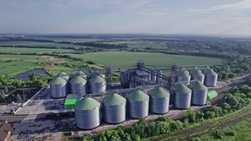 Grain Elevator at Modern Factory