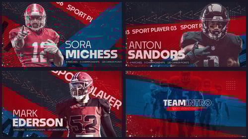 Dynamic Sports Player Intro with Grunge Graphics