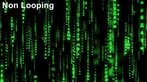 Green Code Rain Cyrillic
