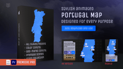 Mapa de Portugal — Kit MOGRT de la República de Portugal