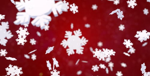 Animated Snowflakes Falling for Winter Holiday Celebrations