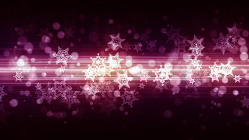 Decorative Snowflakes and Shimmering Light Festive Background