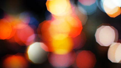 Abstract City Lights at Night Bokeh