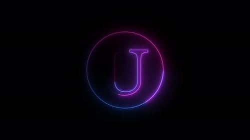 Animación de introducción al texto Neon U