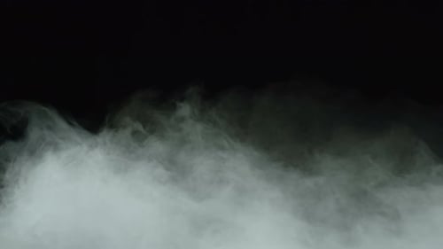 Abstract Smoke Cloud Against a Black Backdrop