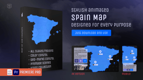 Mapa de España — Kit MOGRT del Reino de España