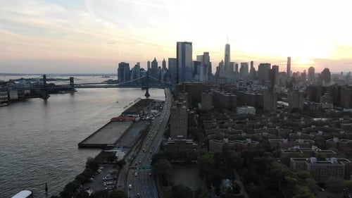 Skyscrapers and Buildings in Manhattan New York City Skyline