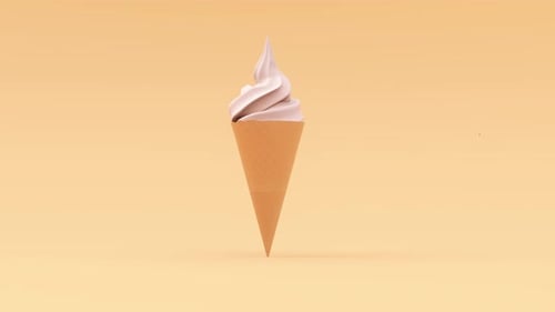 In der Luft wirbelnde Animations-Eiswaffel