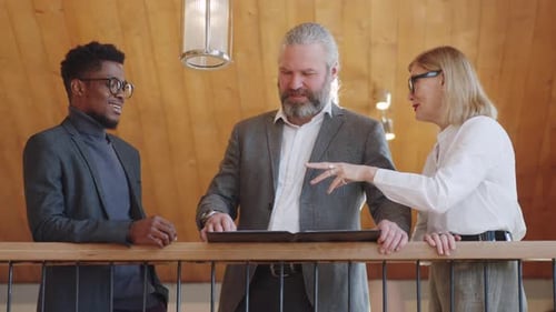 Multiethnic Business Partners Having Discussion