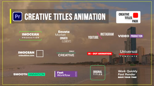 Clean Minimalist Animated Titles for Video Projects