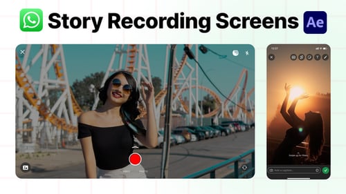 WhatsApp Style Mobile Camera UI Story Recording Template