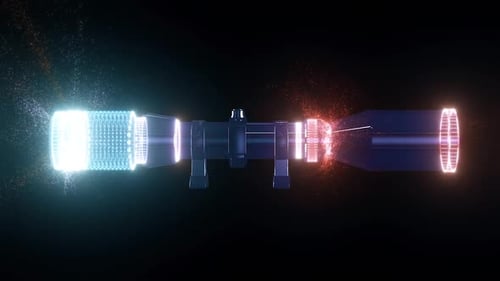 Futuristic Tech Scope with Particle Reveal Animation