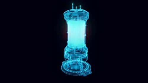 Sci Fi Generator Hologram Rotating 4k
