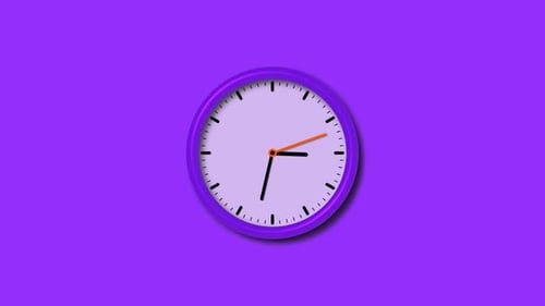 Minimalist Flat Design Animated Clock