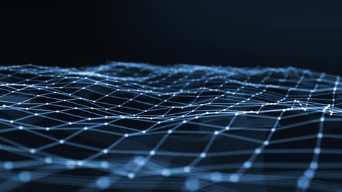 Blue polygonal and dot abstract background Seamless loop video