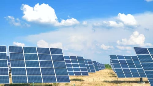 Solar Panels At The Field