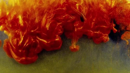 Abstract Footage of Red, Yellow, and Blue Ink