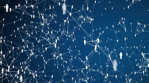 Animated Digital Network of People Connections