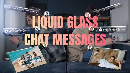Paquete de mensajes de chat Liquid Glass