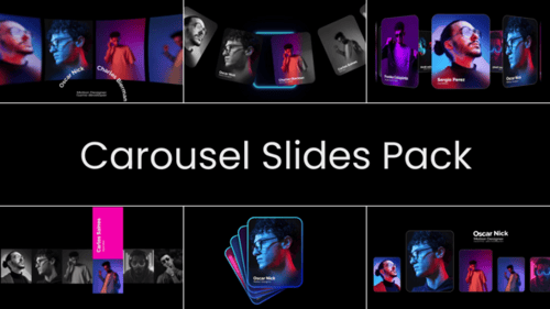 Dynamic Neon Profile Carousel Slideshow