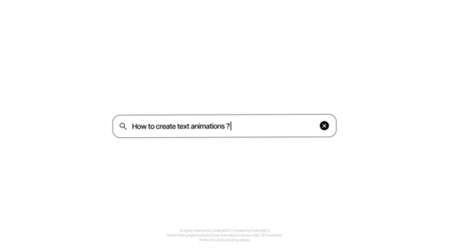 Dynamic Search Bar Text Animations and UI Elements