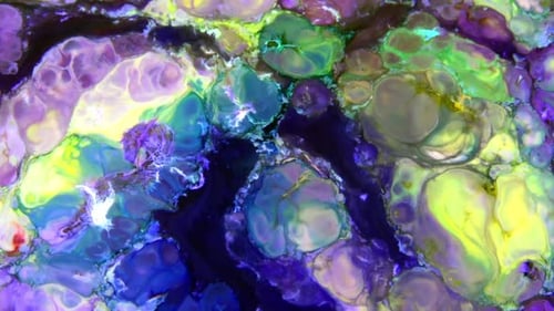 Abstract Footage of Swirling Colorful Paint