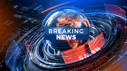 Futuristic Digital Globe News Broadcast Intro