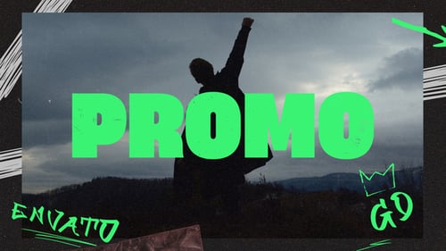 Energetic Grunge Promo with Kinetic Typography and Distressed Effects