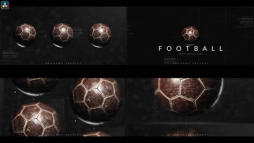 Dynamic Football Intro with Futuristic HUD Elements for Sports Broadcasts