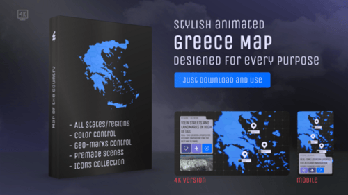 Greece Map – Hellenic Republic (Ellada) Map Kit