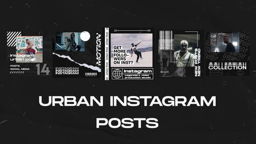 Urban Instagram Posts Mogrt