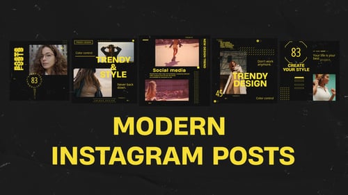Dynamic Instagram Posts with Modern Grunge Aesthetic