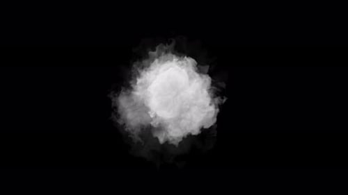 White Smoke Burst Alpha Channel Animation