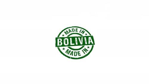Made in Bolivia stamp and stamping isolated