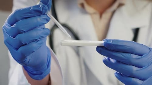 Doctor Does an Express Flu Test