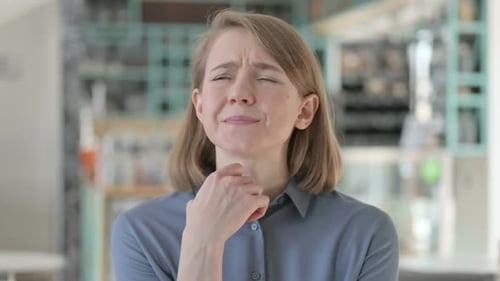 Portrait of Pensive Young Woman Thinking