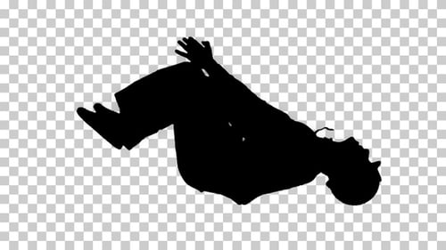 Silhouette Construction worker, Alpha Channel