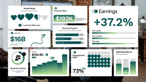 Dynamic Business Metrics Data Visualization Widgets Pack