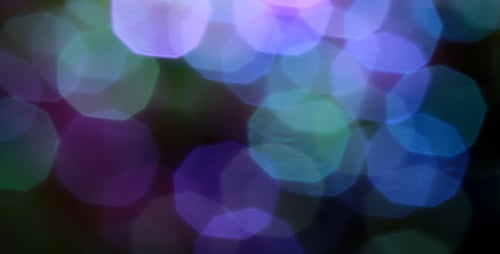 Abstract Bokeh with Blue, Purple, and Green Lights