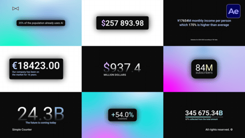 Modern Animated Data Counters for Corporate Presentations