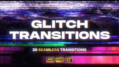 Dynamic Glitch Transition Effects for Video Projects