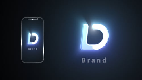 Glossy Logo Reveal with Modern Light Trails Animation
