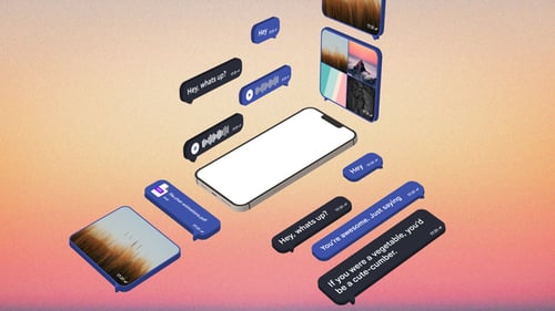 Modern Chat Conversation Message Bubbles