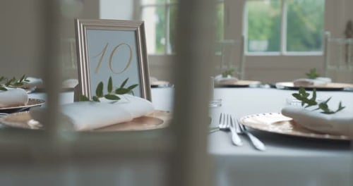 Decorated Table for Wedding Dinner