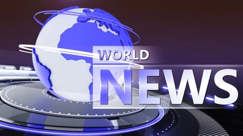 Broadcast News Intro, Blue Color Background 6