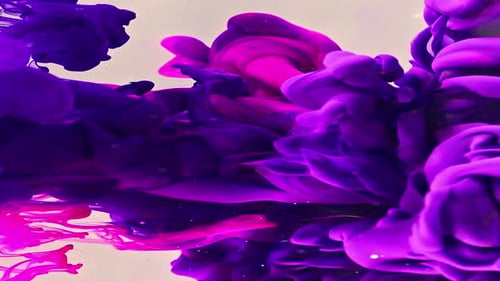 Vibrant Pink and Purple Ink Swirl Abstractly