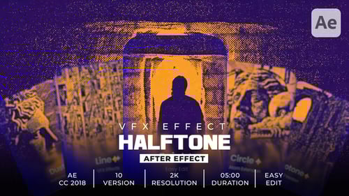 Dynamic Halftone Effects Pack with Duotone Color Presets