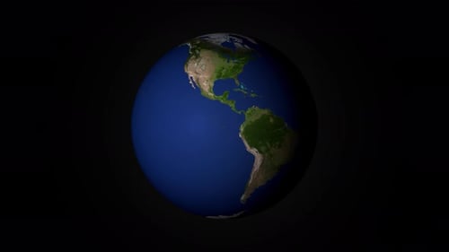 Slow Spinning 3D Earth Planet Animation