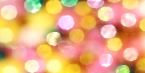 Abstract Multicolored Bokeh Lights Shimmer and Dance